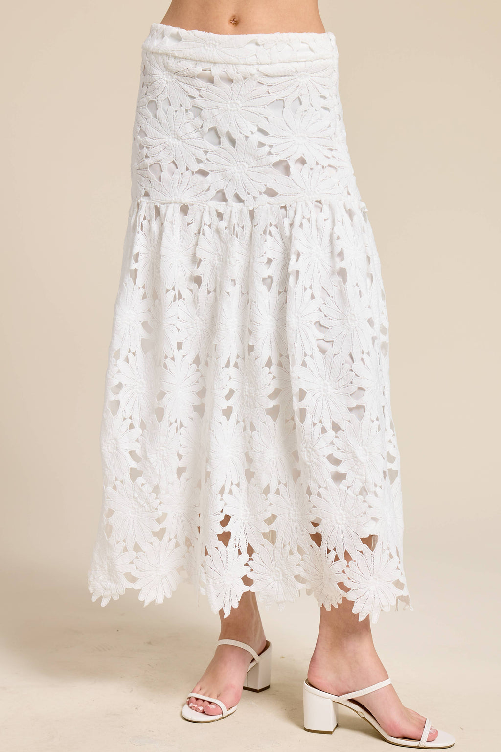 Blossom Lace Midi Skirt