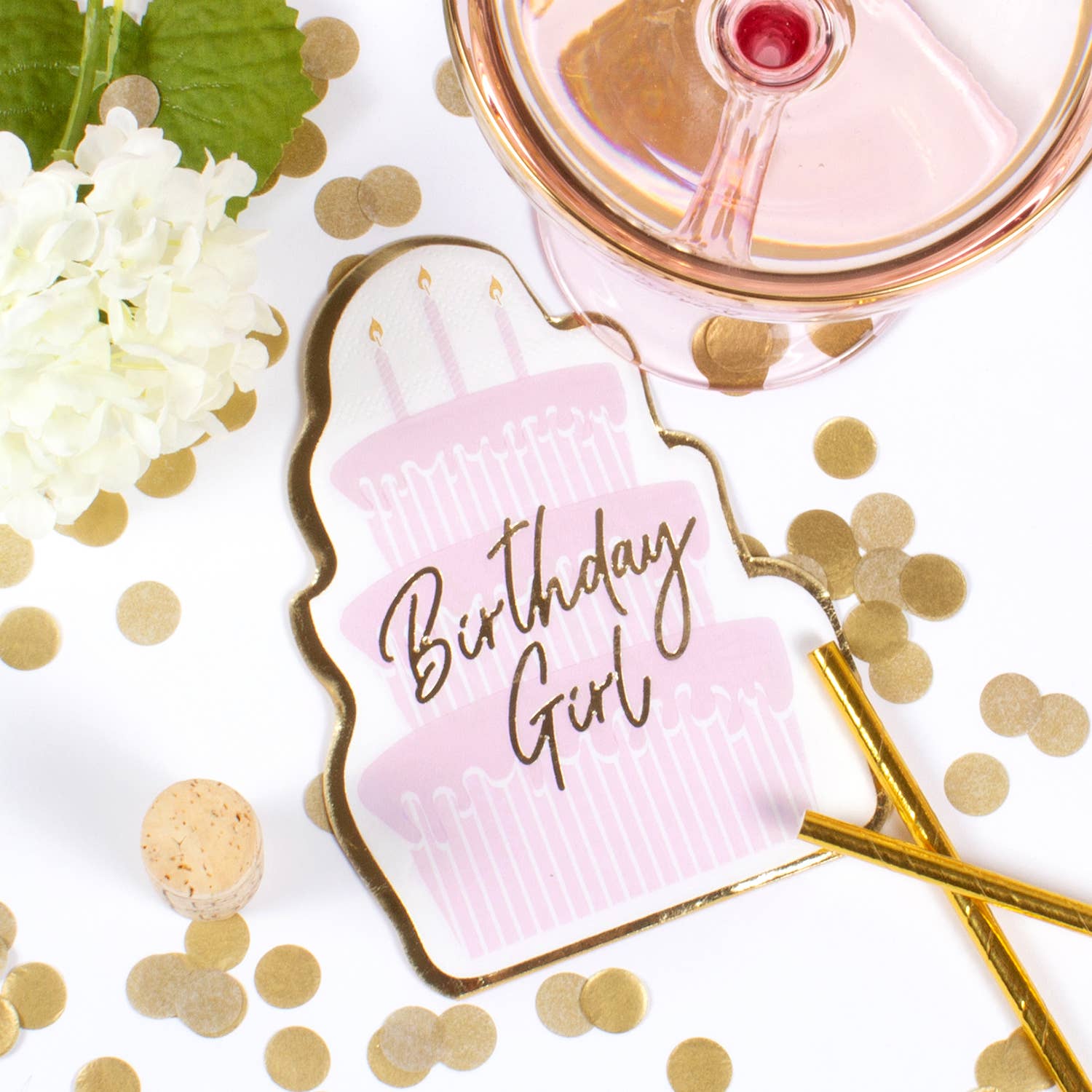 Birthday Girl Paper Die Cut Napkin Packs