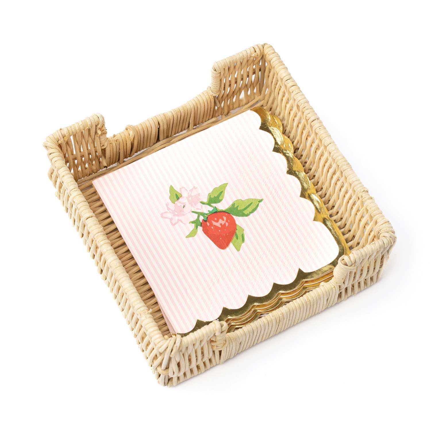 Botanical Berry Paper Beverage Napkin Packs