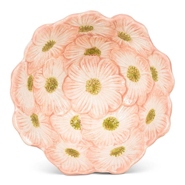 Large Flower Bloom Bowl-Pink-6"D