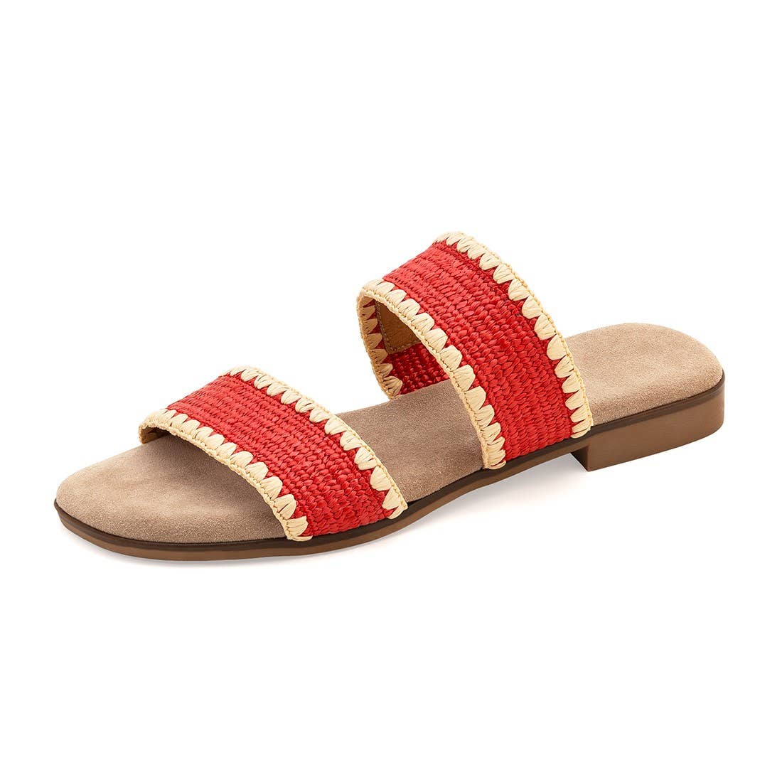 Majorca -Raffia Scalloped Slide Sandal - Spring/Summer