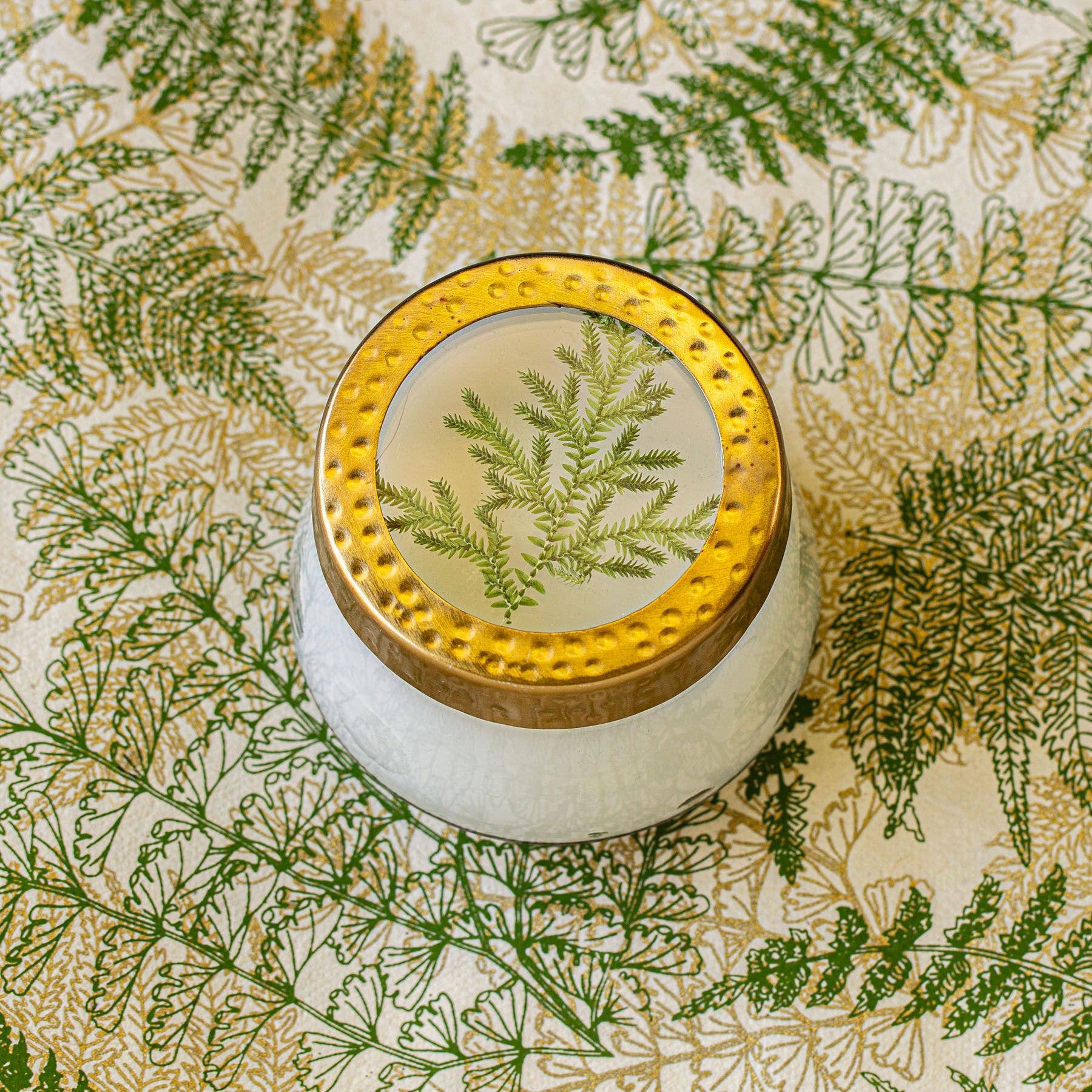 Petite Pressed Floral Candle - Forest