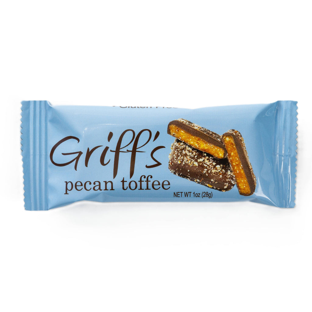 Griff's Pecan Toffee - 1oz Dark Chocolate Toffee