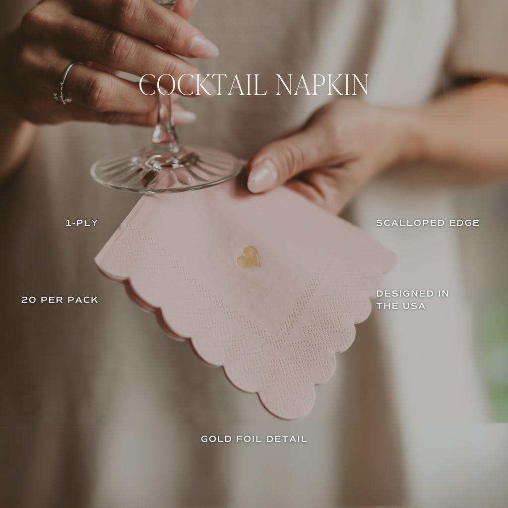 Blue Delft Foil Cocktail Napkins - Home Decor