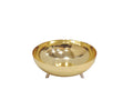 Gold Bowl on Marble Legs -10"D