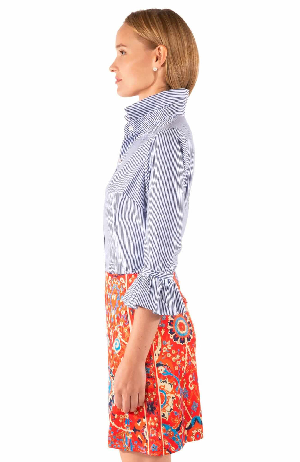 Priss Brooks Blouse - Stripe Wash & Wear