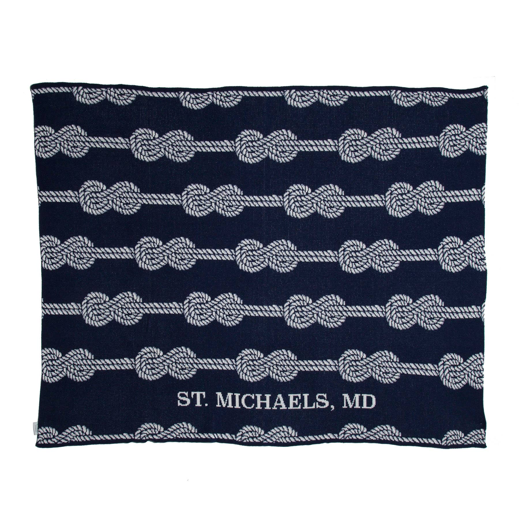 Custom Personalized Sustainable Knit Throw Blanket - Rope