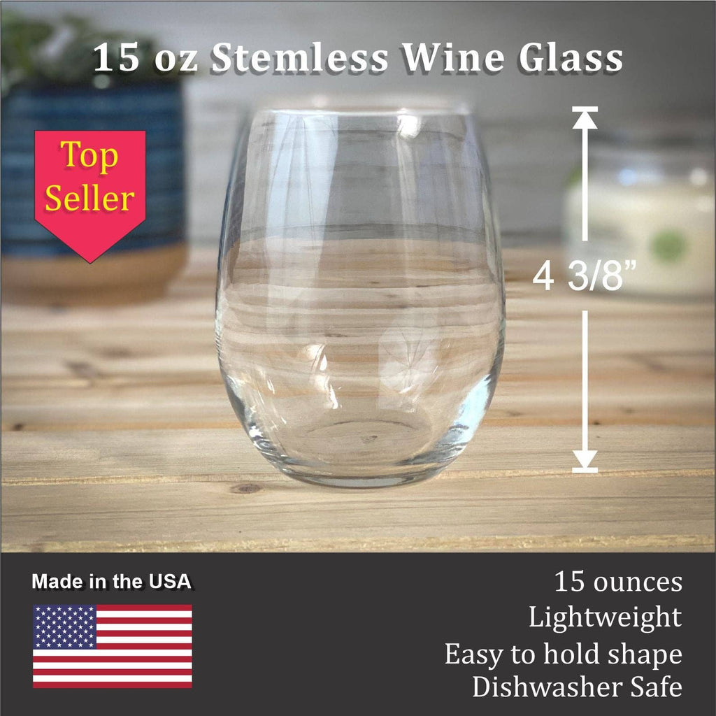 Adirondack Chairs 15 oz Stemless Wine Glass