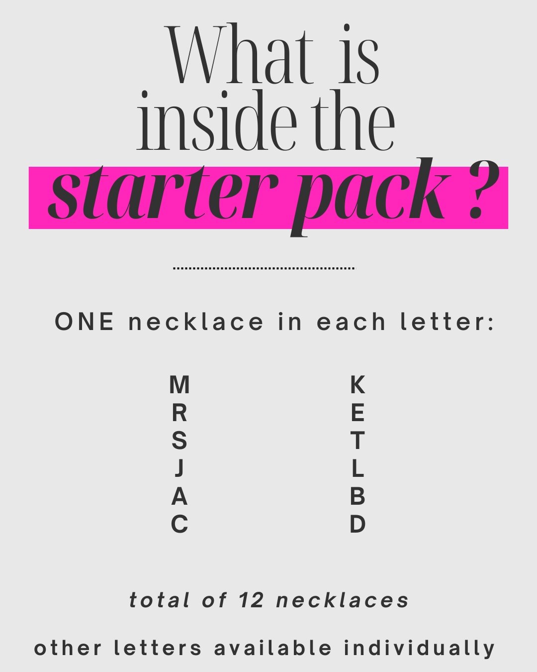 TOP SELLER PACK - Lucy Letter Plate Necklace