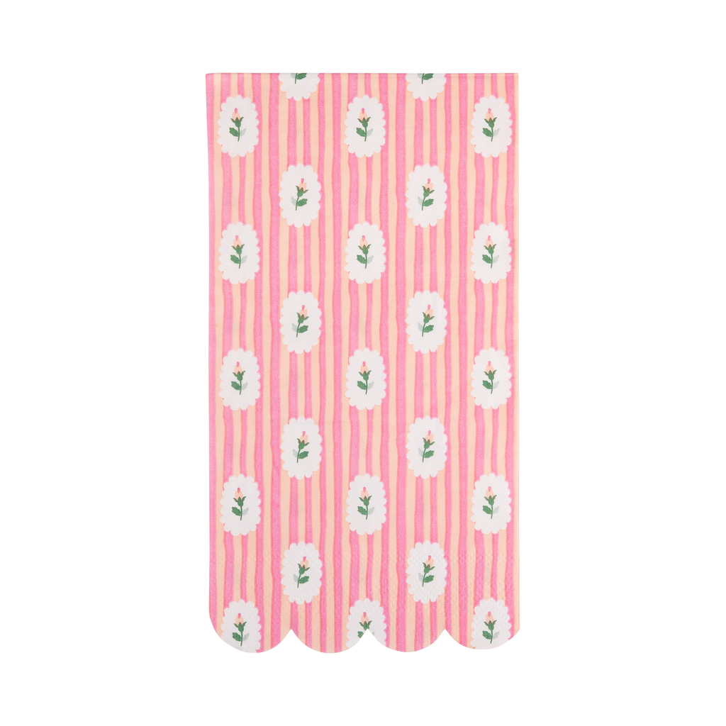 FLR1238 - Striped Floral Dinner Napkin