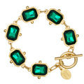 Emerald Rectangle Crystal Bracelet