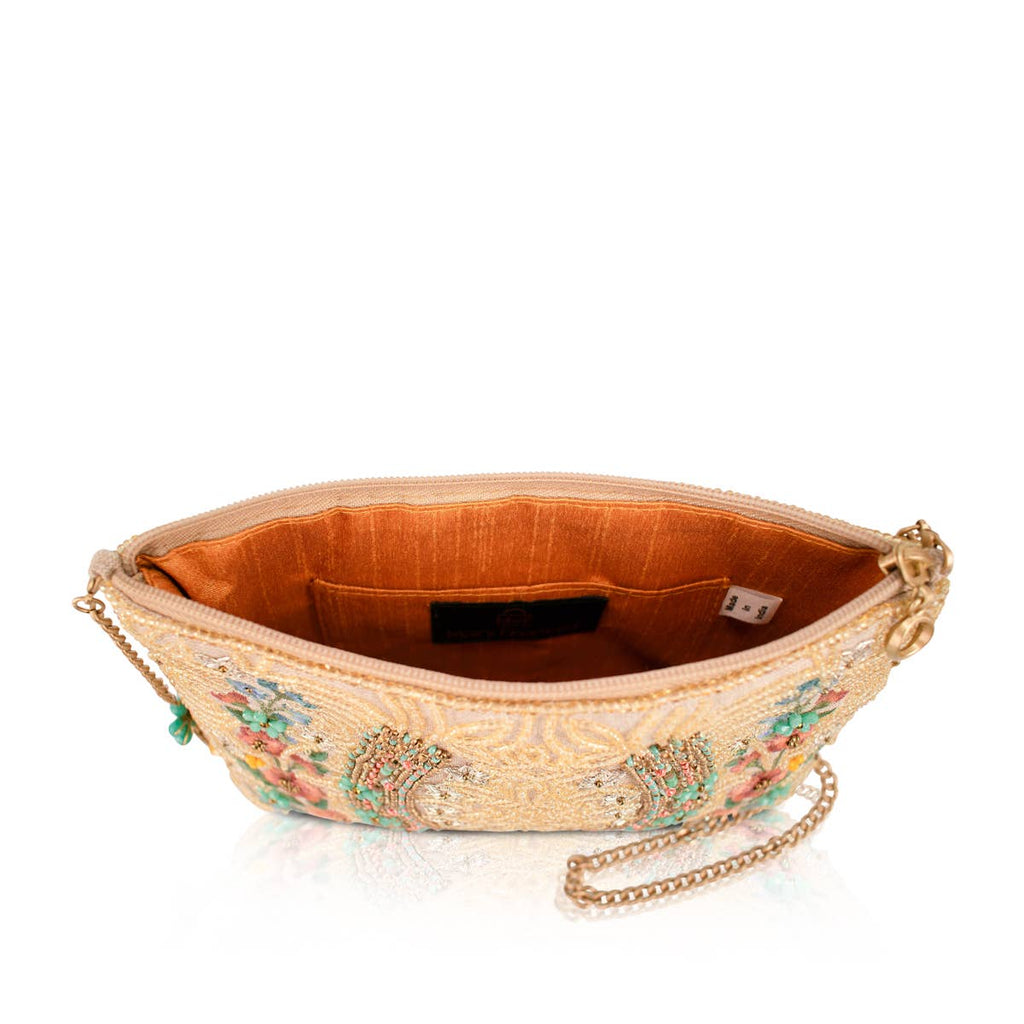 Iron Luck Beaded Horseshoe and Floral Crossbody Bag