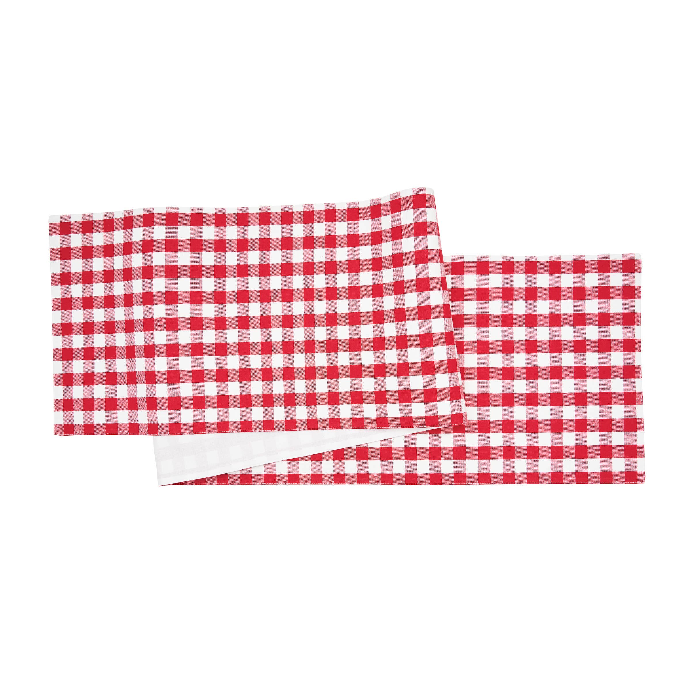 Ashford Red Gingham Check Table Runner