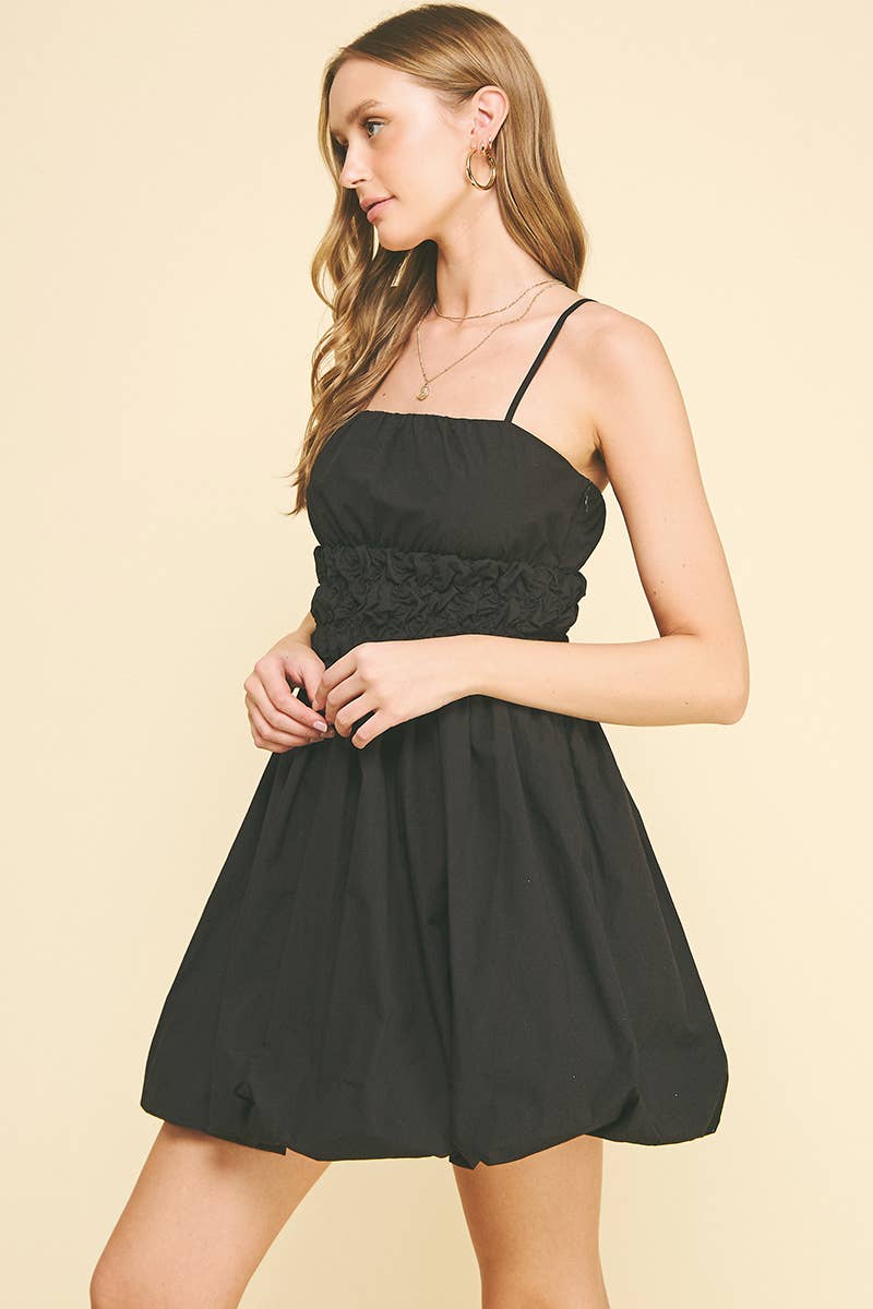 BUBBLE HEM MINI DRESS - 5858D