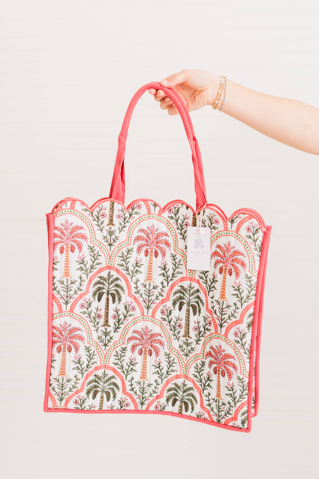 Resort Travel Palma Rosa Luxe | Quilted Large Tote