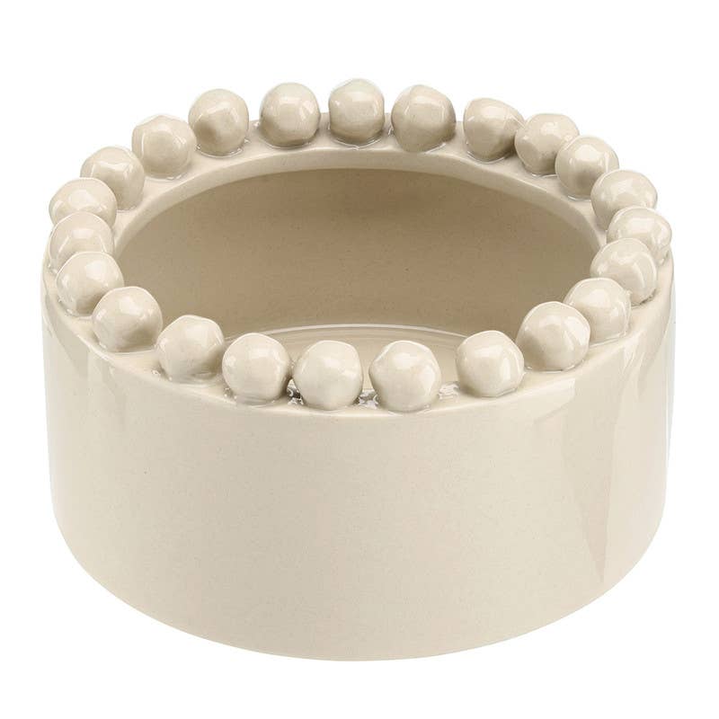 Ceramic Beaded Wine Coaster - Natural