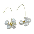 337-01-G | FLOWER DROP EARRINGS ON GOLD