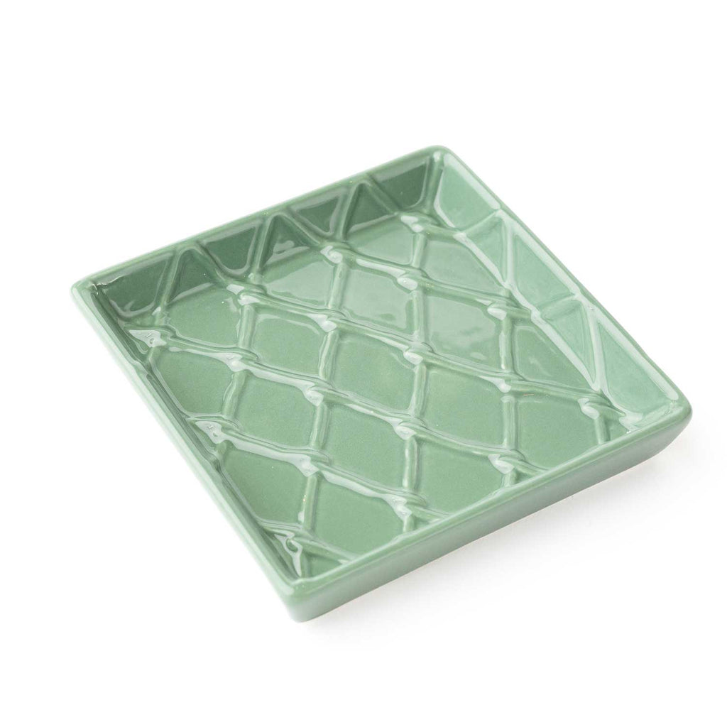 Green Textured Beverage Napkin Tray