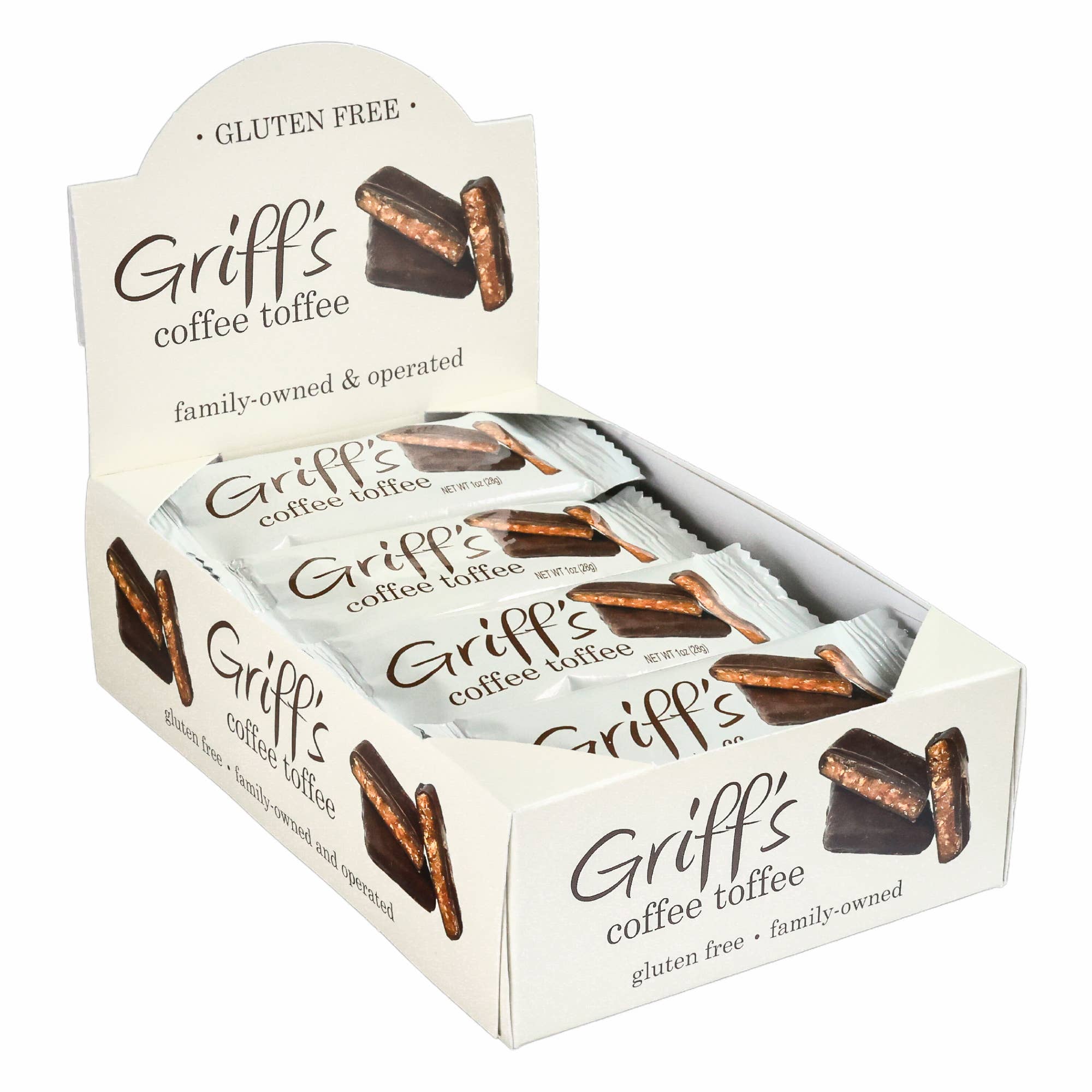 Griff's Coffee Toffee - 1oz Dark Chocolate Toffee