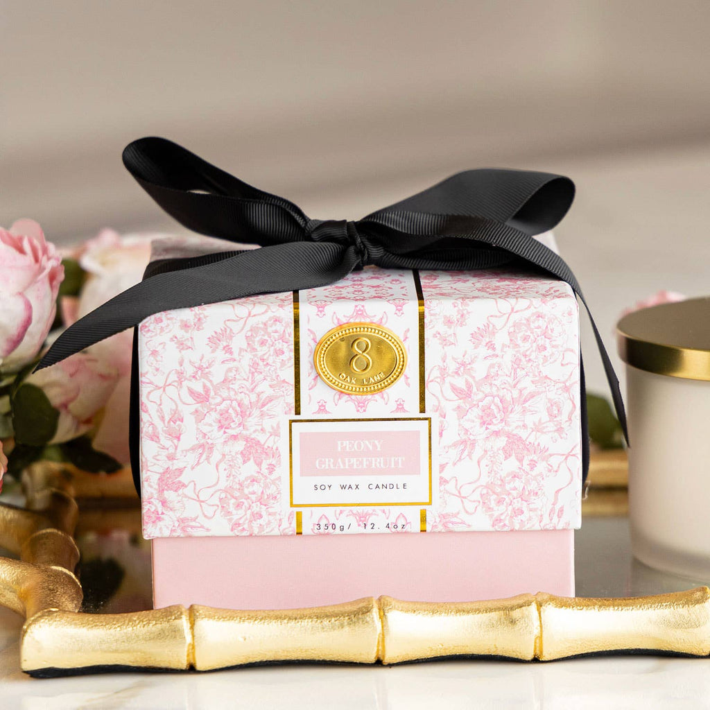 Peony Grapefruit 3-Wick Boxed Soy Wax Candle