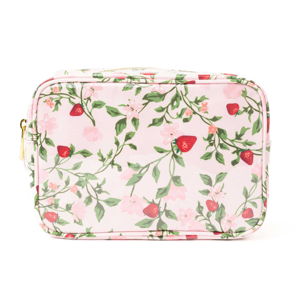 Berry Botanical Clear Coated Rectangular Cosmetic Case