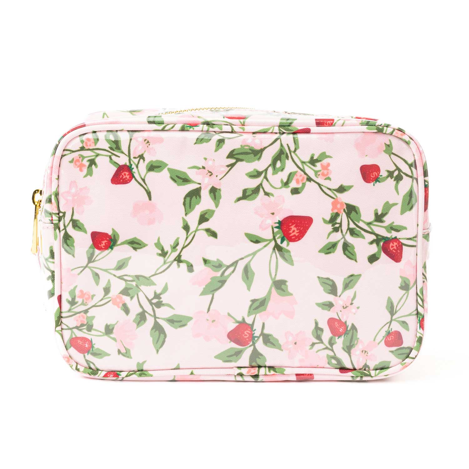 Berry Botanical Clear Coated Rectangular Cosmetic Case