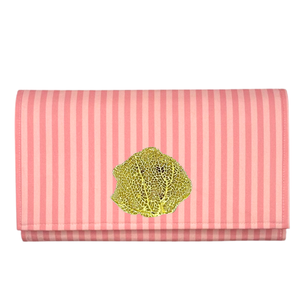 Pink on Pink Stripe Clutch