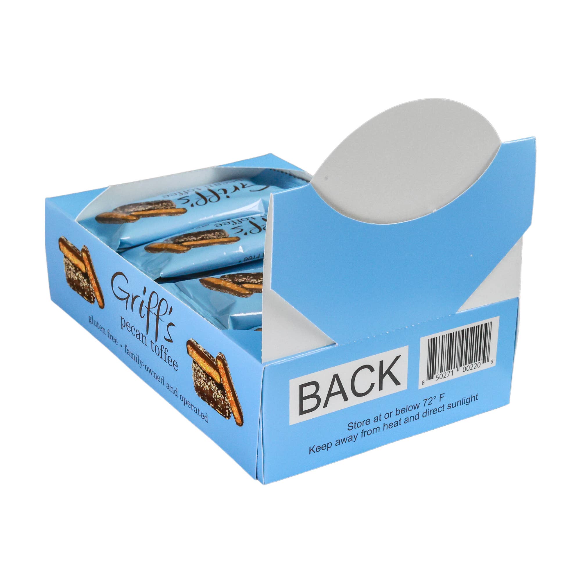 Griff's Pecan Toffee - 1oz Dark Chocolate Toffee