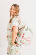 Resort Travel Palm Postal Luxe | Quilted Backpack