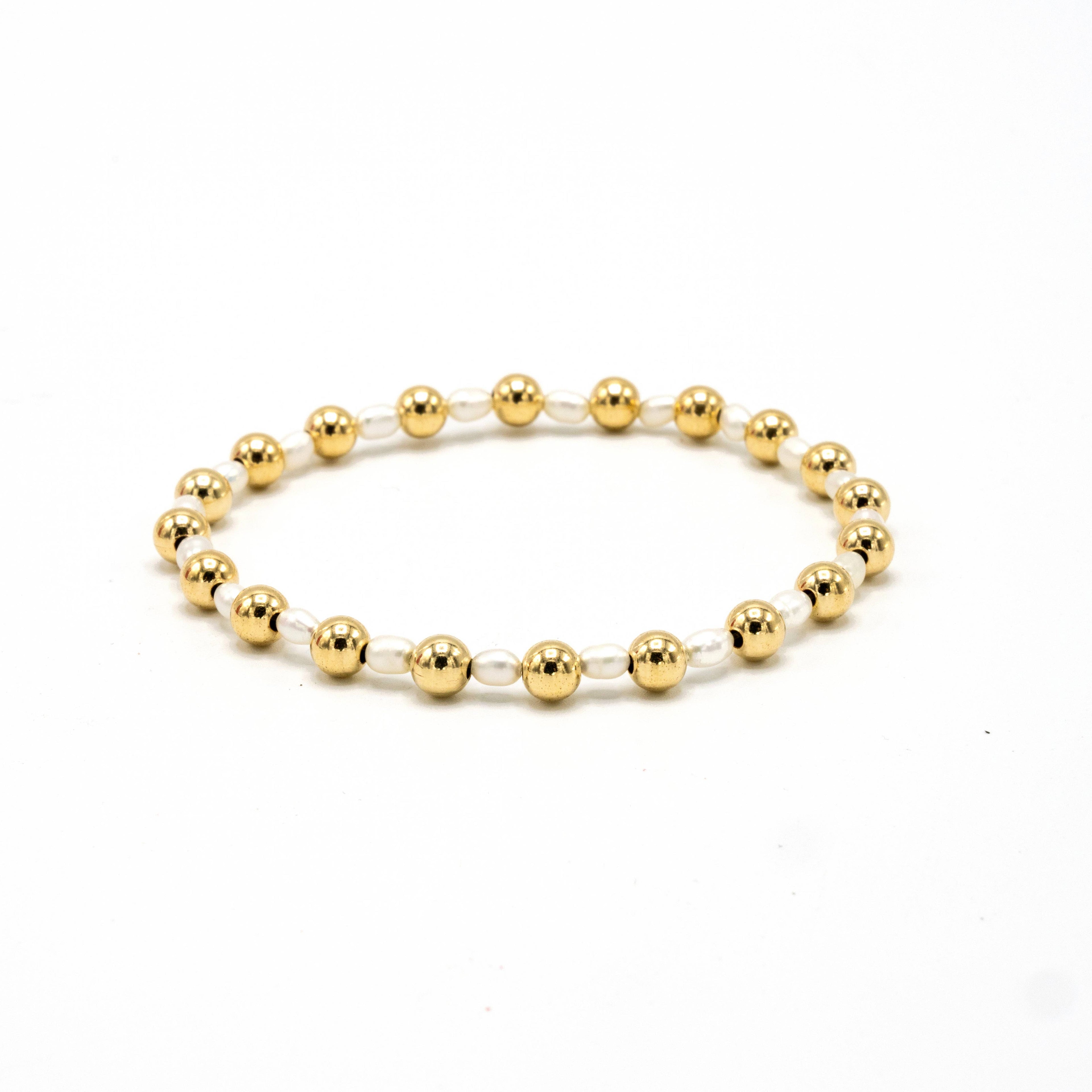 5mm Montauk 14k Gold and Pearl Waterproof Bracelet