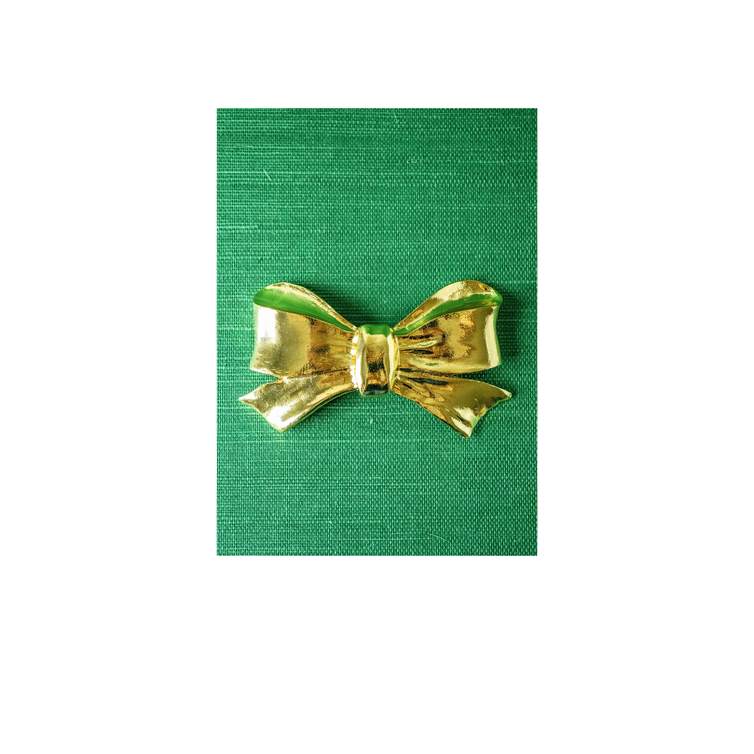 Big Bow Interchangeable Artisan Belt Buckle w/ Gold Finish