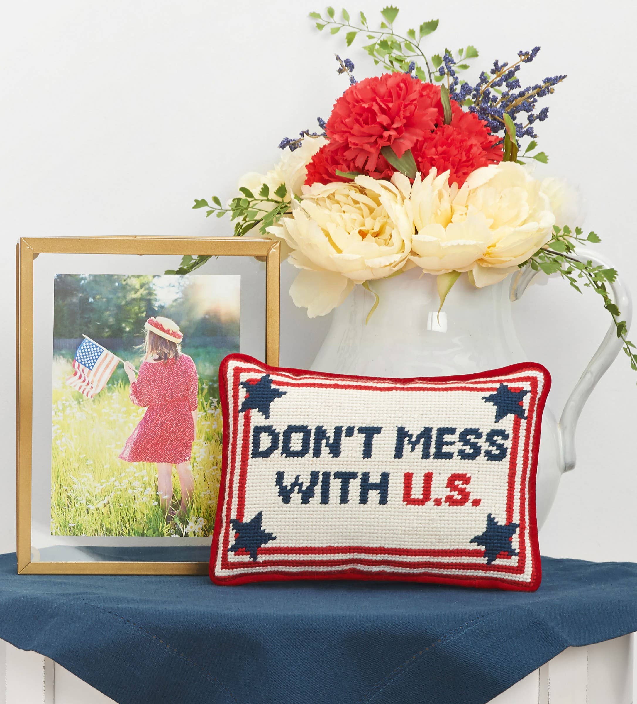 SALE Patriotic Don't Mess With U.S. 4th Of July Throw Pillow