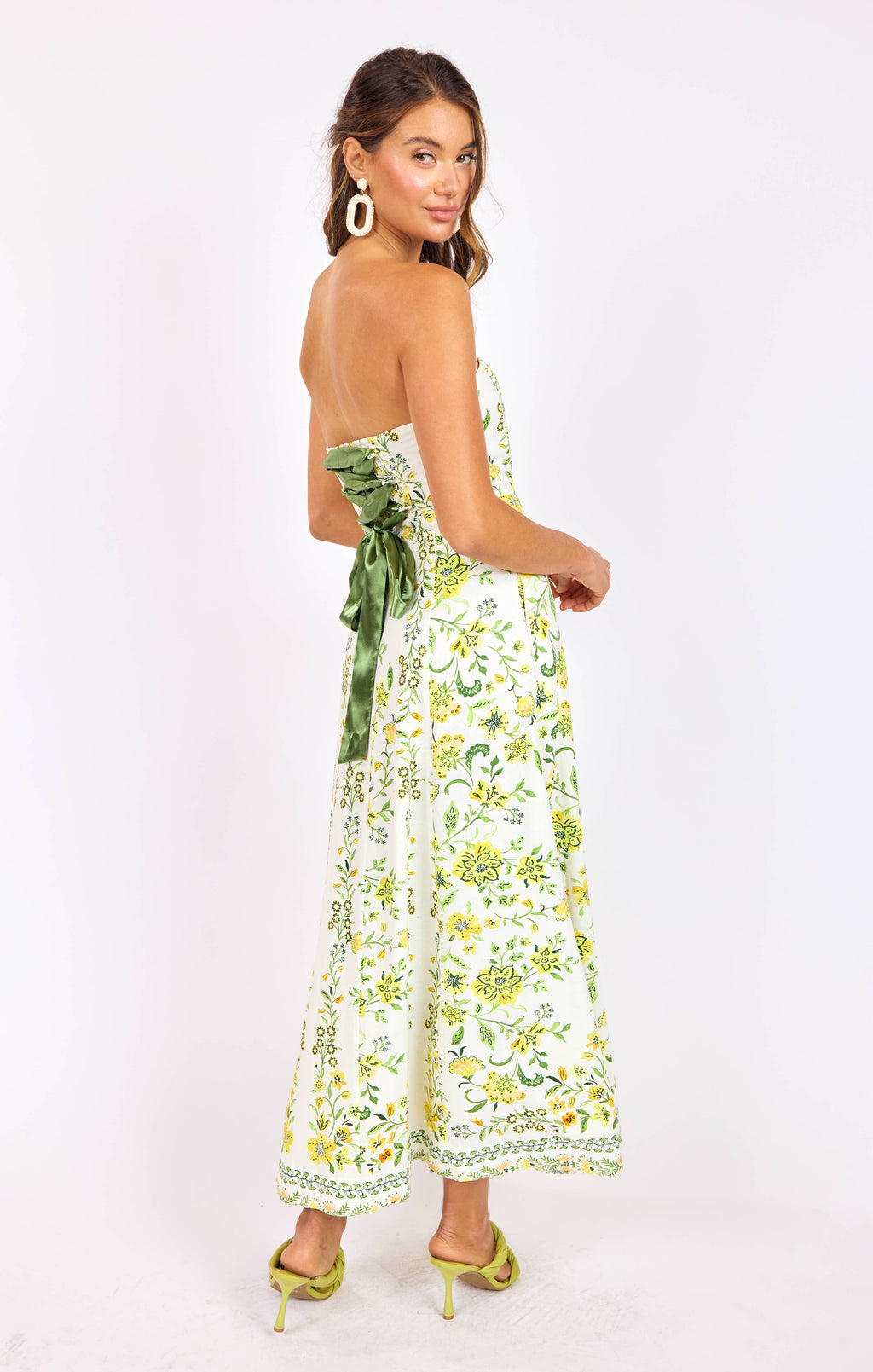 Dandelion Dreams Tube Maxi Dress:CITRON MULTI