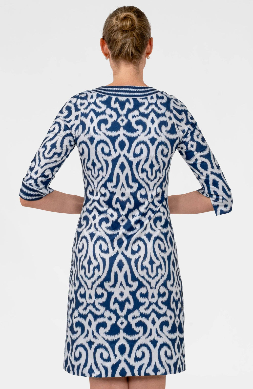 Split Neck Dress- Arabesque