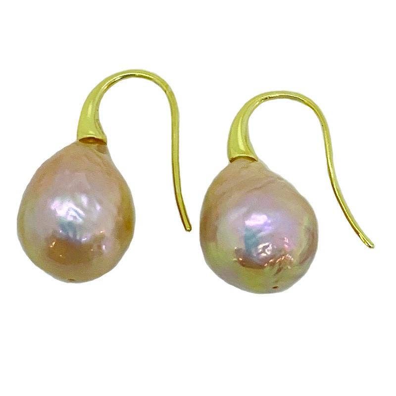 314-02-G | EDISON PEARL DROP (PINK ON GOLD)