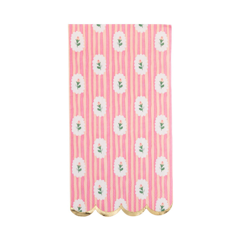 FLR1238 - Striped Floral Dinner Napkin