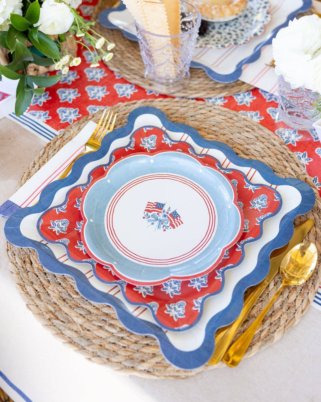 HAM1241 - Flag Paper Plate - 8"