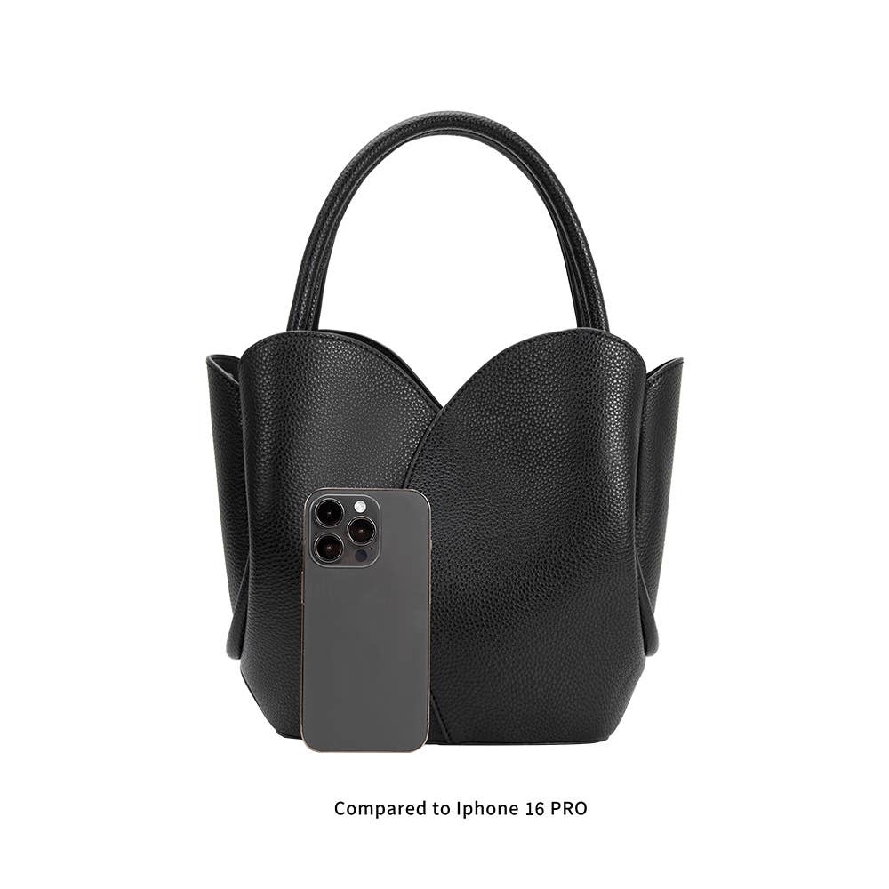 Tulip Yellow Recycled Vegan Leather Top Handle Bag