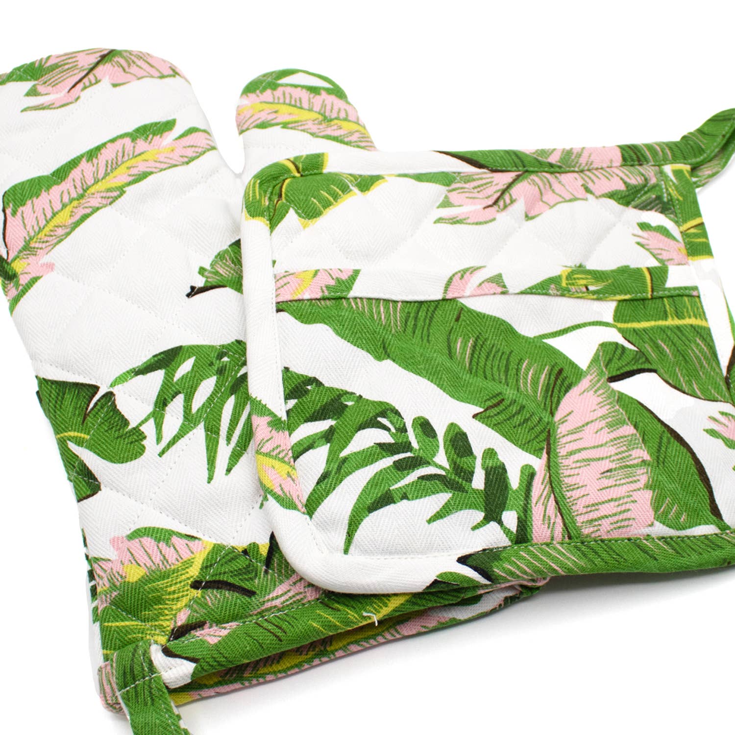 Natural Botanical Oven Mitt Set