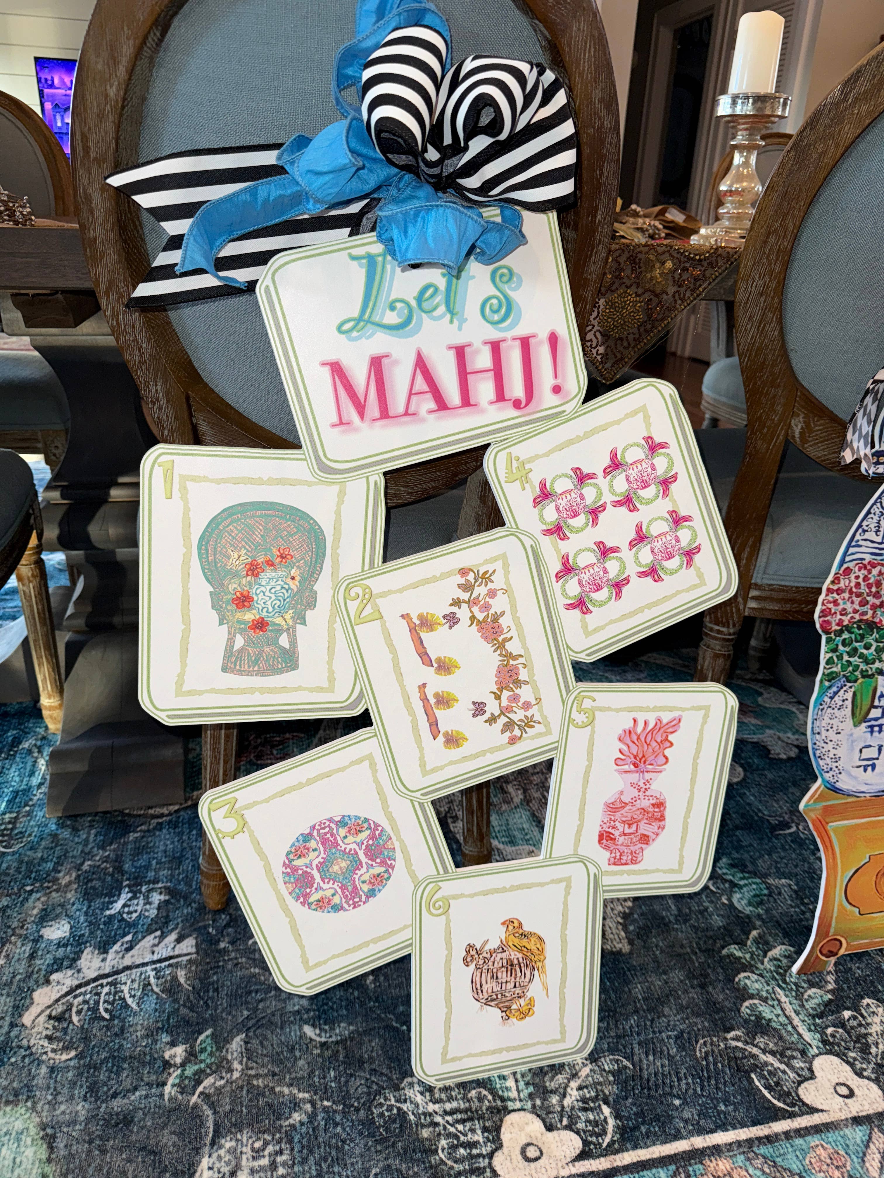 LARGE Designer Let’s MAHJ! Tile Door Hanger