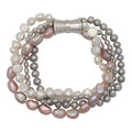 202-LM-S | LITE MIX 4-STRAND BAROQUE PEARL BRACELET