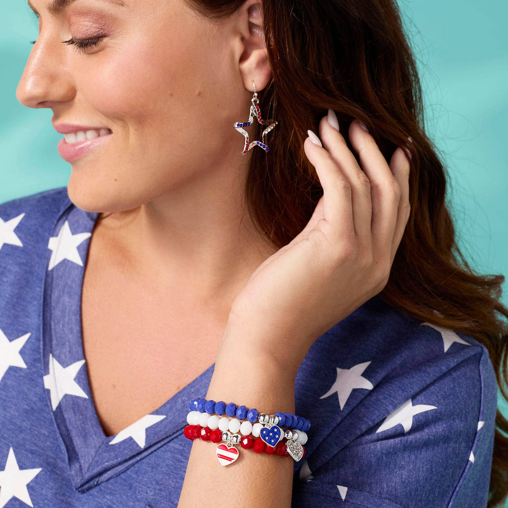 Beaded Star Earrings