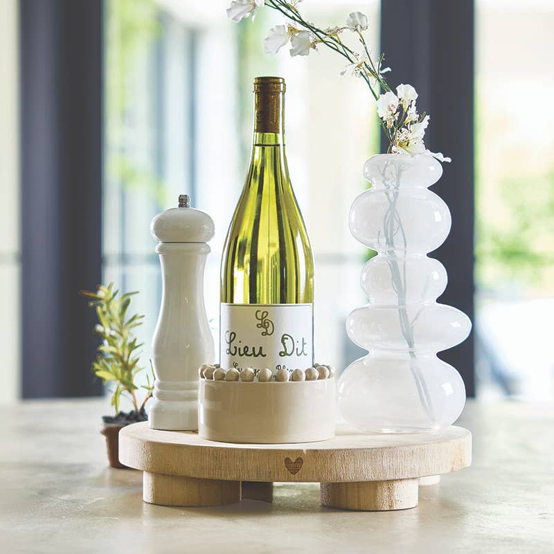 Ceramic Beaded Wine Coaster - Natural