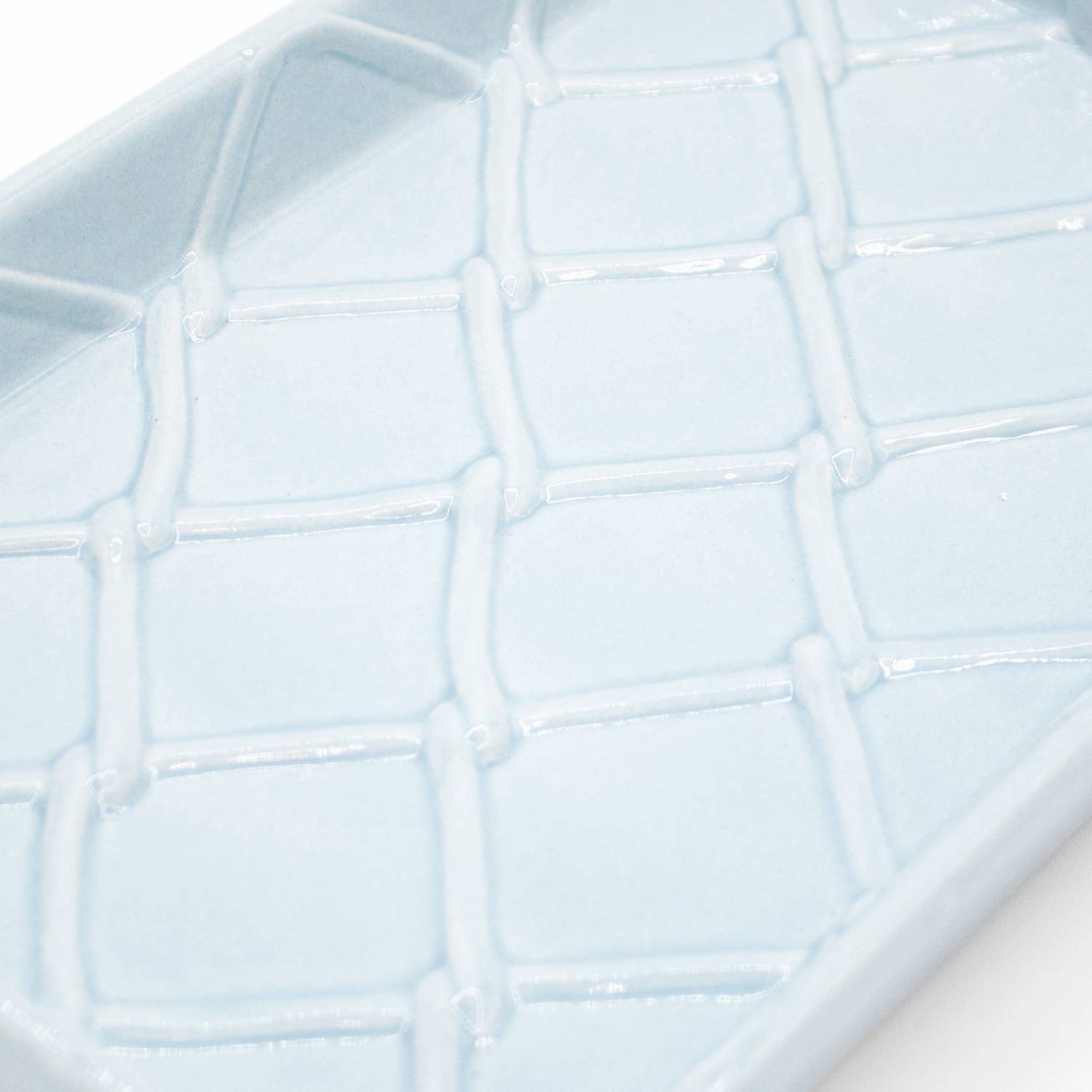Light Blue Textured Guest Towel Tray