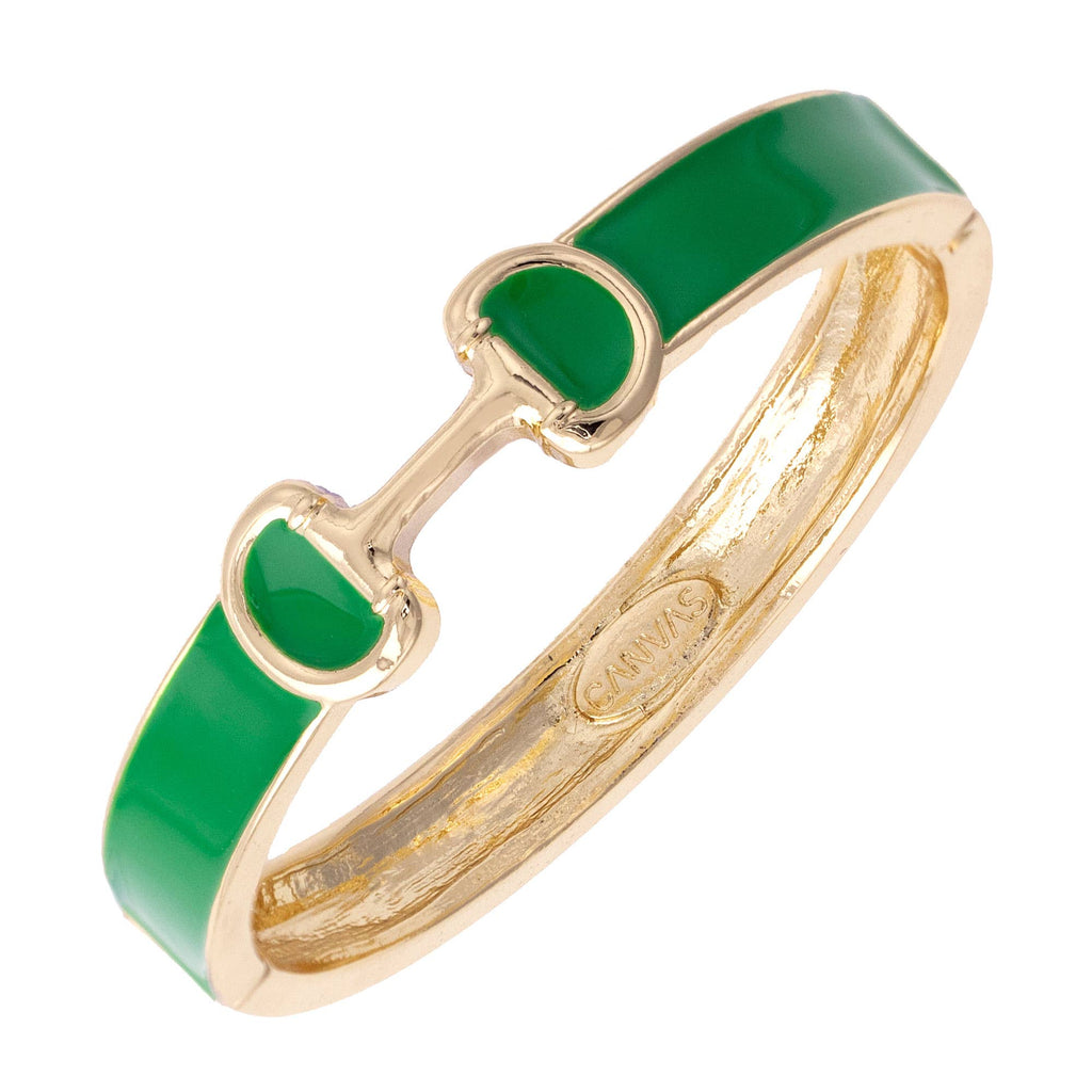 Majesty Horsebit Enamel Hinge Bangle