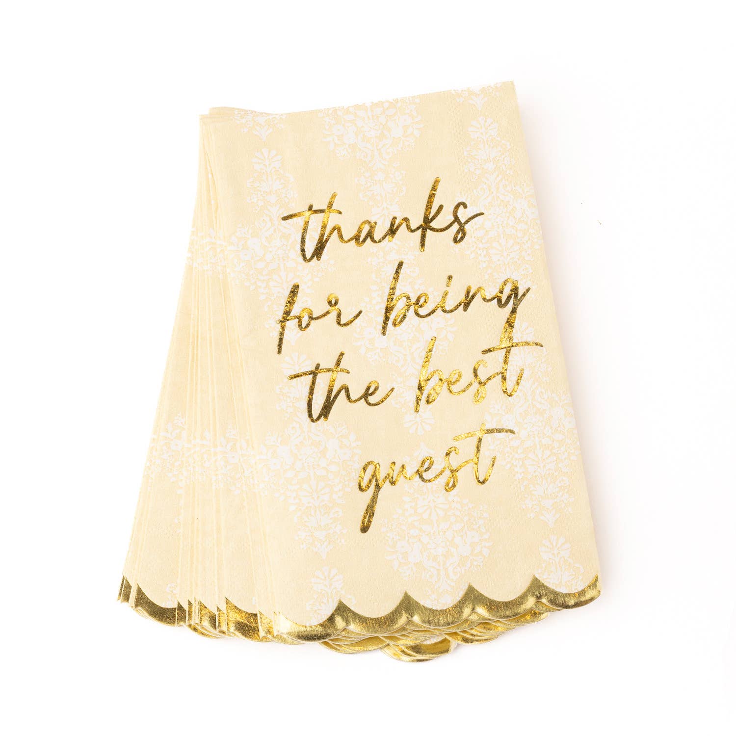 Golden Damask Paper Guest Towel Packs