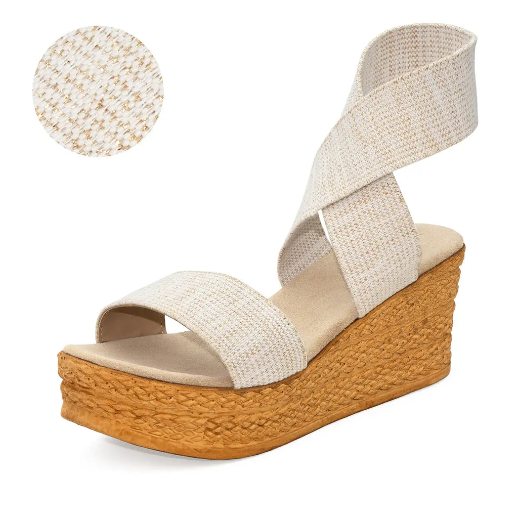 Spring26 Bermuda - Wrap Up Ankle Platform Wedge