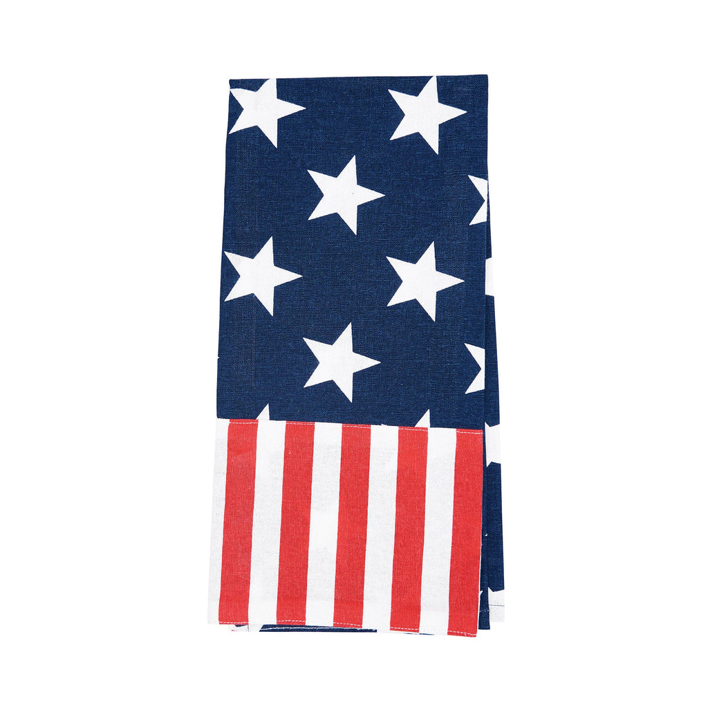 Patriotic Stars & Stripes Flag 4th Of July Kitchen Towel