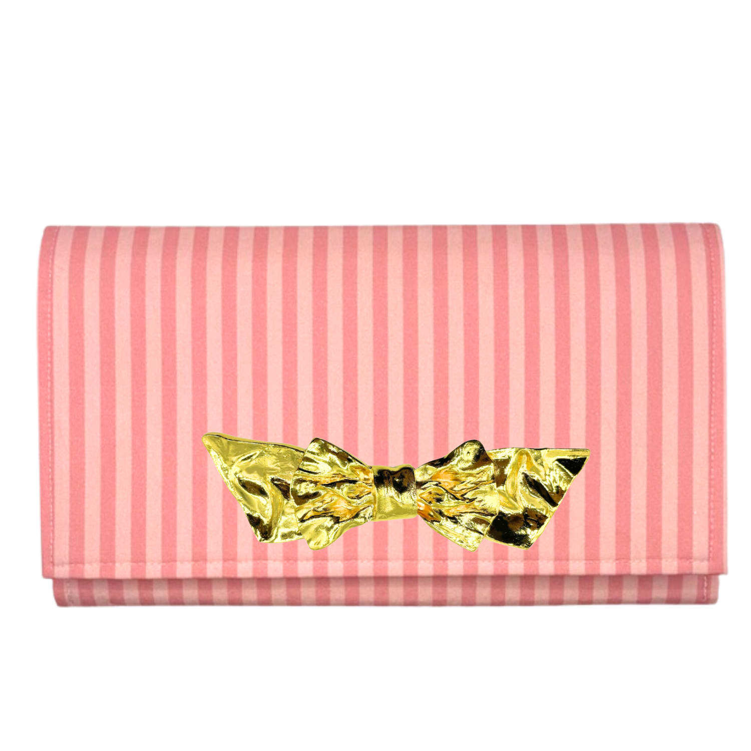 Pink on Pink Stripe Clutch
