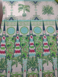 Montauk pink greeen ikat